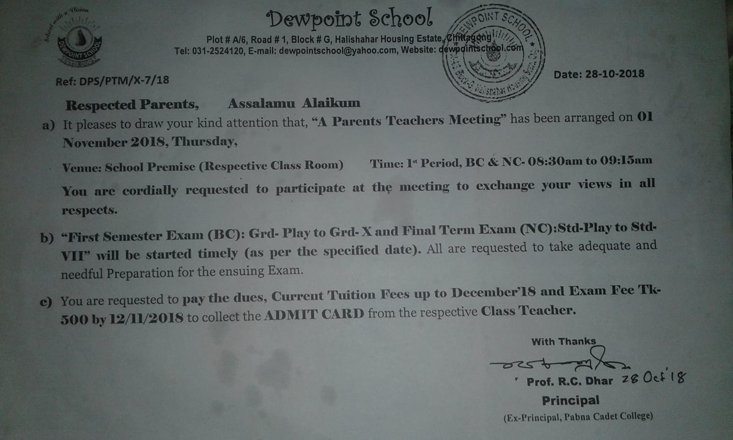 Parents Teachers Metting